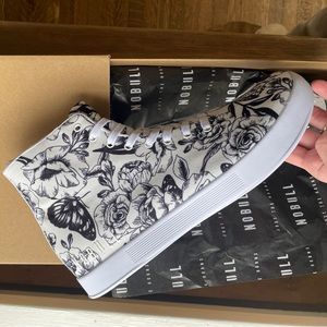 NoBull high top butterfly canvas trainer, brand new